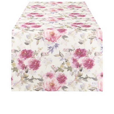 Runner cotone 150 x 50 cm fantasia fiori