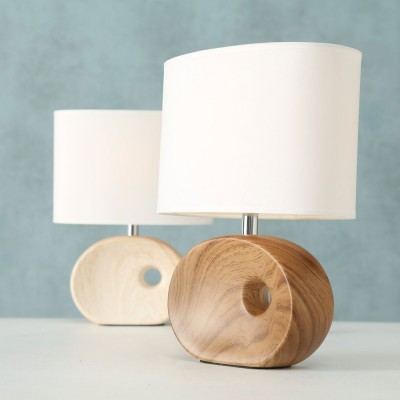 Lampada da tavolo oakville in legno h 31 cm