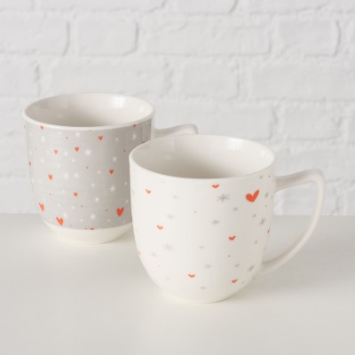 Jumbo mug con decoro cuori e stelle