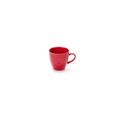 Mug ceramica rossa con cuore