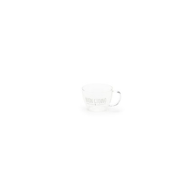 Tazza in vetro borosilicato "Buon Giorno" d 9 h 8 cm - 350ml