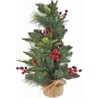 Albero di Natale con base in juta h 60 cm