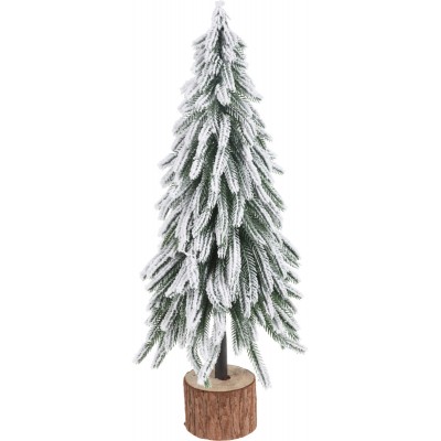 Albero di Natale innevato con base tronco h 50 cm