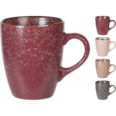 Mug in ceramica colorata con bordo bronzato 350ml