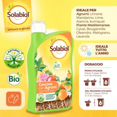 Solabiol concime liquido bio agumi e piante mediterranee 1lt