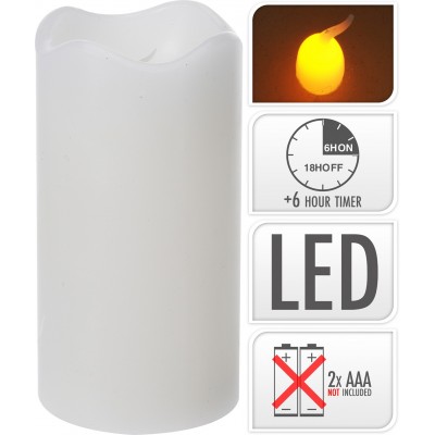 Candela bianca a batteriacon fiamma LED