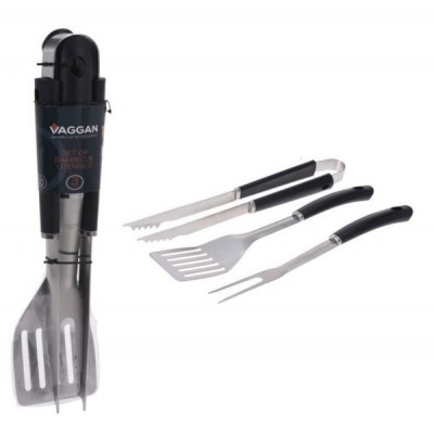 Set 3 utensili per barbecue