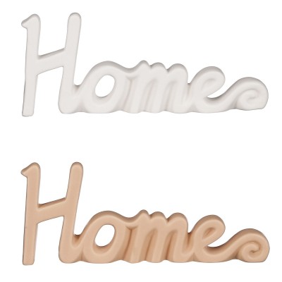 Scritta decorativa HOME in ceramica colorata 24 x 2,5 x h10 cm