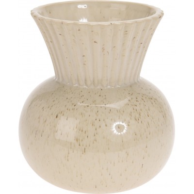 Vaso decorativo in ceramica beige