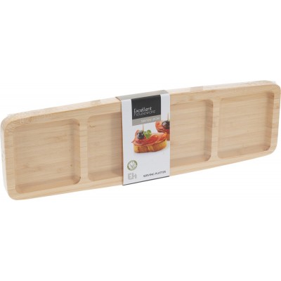 Vassoio per antipasti in bamboo a 4 scomparti